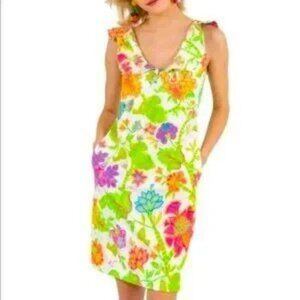 Gretchen Scott Ruffle Neck Dress Glorious Brights XL